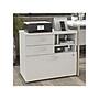 Bush Business Furniture Hybrid 26" Office Storage Cabinet with Drawers and 2 Shelves, White (HYF130WHSU-Z)~#|#~sp147787983_sc7