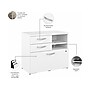 Bush Business Furniture Hybrid 26" Office Storage Cabinet with Drawers and 2 Shelves, White (HYF130WHSU-Z)~#|#~sp147787984_sc7
