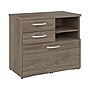 Bush Business Furniture Hybrid 26" Office Storage Cabinet with Drawers and 2 Shelves, Modern Hickory (HYF130MHSU-Z)~#|#~sp147787989_sc7