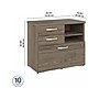 Bush Business Furniture Hybrid 26" Office Storage Cabinet with Drawers and 2 Shelves, Modern Hickory (HYF130MHSU-Z)~#|#~sp147787992_sc7