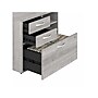 Bush Business Furniture Hybrid 26" Office Storage Cabinet with Drawers and 2 Shelves, Platinum Gray (HYF130PGSU-Z)~#|#~sp147788003_sc7