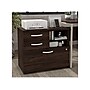 Bush Business Furniture Hybrid 26" Office Storage Cabinet with Drawers and 2 Shelves, Black Walnut (HYF130BWSU-Z)~#|#~sp147788013_sc7
