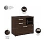 Bush Business Furniture Hybrid 26" Office Storage Cabinet with Drawers and 2 Shelves, Black Walnut (HYF130BWSU-Z)~#|#~sp147788015_sc7