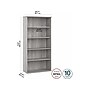 Bush Business Furniture Hybrid 73"H 5-Shelf Bookcase with Adjustable Shelves, Platinum Gray Laminated Wood (HYB136PG-Z)~#|#~sp147788037_sc7