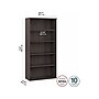 Bush Business Furniture Hybrid 73"H 5-Shelf Bookcase with Adjustable Shelves, Storm Gray Laminated Wood (HYB136SG-Z)~#|#~sp147788046_sc7