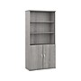 Bush Business Furniture Hybrid 73"H 5-Shelf Bookcase with Doors, Platinum Gray Laminated Wood (HYB024PG)~#|#~sp147788050_sc7