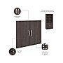 Bush Business Furniture Hybrid 73"H 5-Shelf Bookcase with Doors, Storm Gray Laminated Wood (HYB024SG)~#|#~sp147788062_sc7