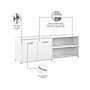 Bush Business Furniture Hybrid 21" Low Storage Cabinet with Doors and 6 Shelves, White (HYS160WH-Z)~#|#~sp147788092_sc7