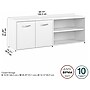 Bush Business Furniture Hybrid 21" Low Storage Cabinet with Doors and 6 Shelves, White (HYS160WH-Z)~#|#~sp147788093_sc7