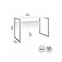 Bush Business Furniture Hybrid 48"W Computer Table Desk with Metal Legs, White (HYD148WH)~#|#~sp148019981_sc7