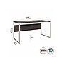 Bush Business Furniture Hybrid 60"W Computer Table Desk with Metal Legs, Storm Gray (HYD360SG)~#|#~sp148020050_sc7