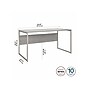 Bush Business Furniture Hybrid 60"W Computer Table Desk with Metal Legs, Platinum Gray (HYD360PG)~#|#~sp148020083_sc7