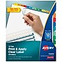 Avery Index Maker Paper Dividers with Print & Apply Label Sheets, 12 Tabs, Multicolor, 5 Sets/Pack (11405)~#|#~sp148106892_sc7