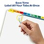 Avery Index Maker Paper Dividers with Print & Apply Label Sheets, 12 Tabs, Multicolor, 5 Sets/Pack (11405)~#|#~sp148106895_sc7