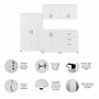 Bush Business Furniture Universal 62" 5-Piece Modular Storage Set with 11 Shelves, White (UNS003WH)~#|#~sp150858526_sc7