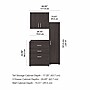 Bush Business Furniture Universal 62"W 3-Piece Modular Storage Set with 5 Shelves, Storm Gray (UNS005SG)~#|#~sp150858617_sc7