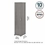 Bush Business Furniture Universal 62" Tall Narrow Storage Cabinet with Door and 3 Shelves, Platinum Gray (UNS116PG)~#|#~sp150858632_sc7