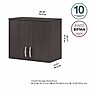 Bush Business Furniture Universal 24" Wall Cabinet with Doors and 2 Shelves, Storm Gray (UNS428SG)~#|#~sp150858649_sc7
