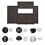 Bush Business Furniture Universal 62" 6-Piece Modular Storage Set with 14 Shelves, Storm Gray (UNS002SG)~#|#~sp150858702_sc7
