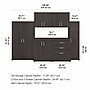 Bush Business Furniture Universal 62" 6-Piece Modular Storage Set with 14 Shelves, Storm Gray (UNS002SG)~#|#~sp150858703_sc7