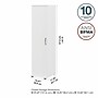 Bush Business Furniture Universal 62" Tall Narrow Storage Cabinet with Door and 3 Shelves, White (UNS116WH)~#|#~sp150858735_sc7