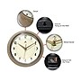 Infinity Instruments Round Retro Wall Clock, 9.5" (10940CG)~#|#~sp150860235_sc7