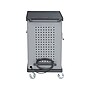 National Public Seating Oklahoma Sound Duet 2-Shelf Metal Mobile A/V Cart with Lockable Wheels, Silver (DCC)~#|#~sp150961523_sc7