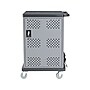National Public Seating Oklahoma Sound Duet 2-Shelf Metal Mobile A/V Cart with Lockable Wheels, Silver (DCC)~#|#~sp150961525_sc7