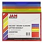 JAM Paper® Plastic Envelopes with Hook & Loop Closure, Letter Size, Assorted Colors, 6/Pack (218V2OLIPRYS)~#|#~sp150961936_sc7