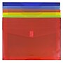 JAM Paper® Plastic Envelopes with Hook & Loop Closure, Letter Size, Assorted Colors, 6/Pack (218V2OLIPRYS)~#|#~sp150961937_sc7