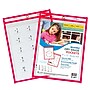 C-Line Reusable Dry Erase Pocket  Study Aid, Neon Red, 9" x 12", Pack of 10 (CLI40814-10)~#|#~sp151424269_sc7