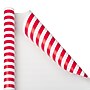 JAM Paper Wrapping Paper, 25 Sq. Ft, Red & White Stripes (2226517000)~#|#~sp151516536_sc7