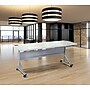 NPS BPFT Series Flip-N-Store 72"W x 24"D Training Room Table, With Wheels, Speckled Gray (BPFT-2472)~#|#~sp152708226_sc7