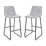 Flash Furniture LeatherSoft Barstool, Light Gray, 2-Pieces (2ETER1834530LG)~#|#~sp152795216_sc7