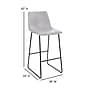 Flash Furniture LeatherSoft Barstool, Light Gray, 2-Pieces (2ETER1834530LG)~#|#~sp152795224_sc7