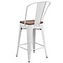 Flash Furniture Lily Contemporary Metal Vertical Back Counter Height Stool, White, 4-Pieces/Pack (4CH3132024GBWHW)~#|#~sp152795648_sc7