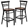 Flash Furniture HERCULES Traditional Metal Two-Slat Ladder Back Barstool, Black/Cherry, 2-Pieces/Pack (2XU6R9BLADBCHW)~#|#~sp152795809_sc7