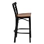 Flash Furniture HERCULES Traditional Metal Two-Slat Ladder Back Barstool, Black/Cherry, 2-Pieces/Pack (2XU6R9BLADBCHW)~#|#~sp152795822_sc7