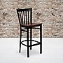 Flash Furniture HERCULES Traditional Metal School House Back Restaurant Barstool, Black/Cherry, 2-Pieces/Pack (2XU6R8BSCHBCHW)~#|#~sp152796451_sc7