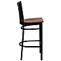 Flash Furniture HERCULES Traditional Metal School House Back Restaurant Barstool, Black/Cherry, 2-Pieces/Pack (2XU6R8BSCHBCHW)~#|#~sp152796461_sc7