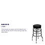Flash Furniture Bruno Traditional Vinyl/Metal Double Ring Barstool without Back, Chrome/Black, 2-Pieces/Pack (2XUD100)~#|#~sp152800096_sc7