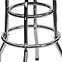 Flash Furniture Bruno Traditional Vinyl/Metal Double Ring Barstool without Back, Chrome/Black, 2-Pieces/Pack (2XUD100)~#|#~sp152800102_sc7