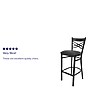 Flash Furniture HERCULES Series Traditional Metal X-Back Barstool, Black/Black Seat, 2-Pieces/Pack(2XU6FOBXBBKV)~#|#~sp152800183_sc7