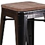 Flash Furniture Lily Industrial Metal Counter Height Stool without Back, Black-Antique Gold (CH3132024BQW)~#|#~sp152800739_sc7