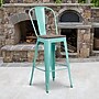 Flash Furniture Cindy Contemporary Metal Vertical Back Barstool, Mint Green (ET353430MINTW)~#|#~sp152802948_sc7