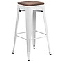 Flash Furniture Lily Industrial Metal Barstool without Back, White (CH3132030WHW)~#|#~sp152803030_sc7