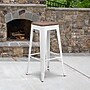 Flash Furniture Lily Industrial Metal Barstool without Back, White (CH3132030WHW)~#|#~sp152803045_sc7