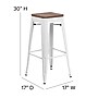 Flash Furniture Lily Industrial Metal Barstool without Back, White (CH3132030WHW)~#|#~sp152803056_sc7