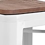 Flash Furniture Lily Industrial Metal Barstool without Back, White (CH3132030WHW)~#|#~sp152803063_sc7