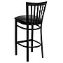 Flash Furniture HERCULES Series Traditional Metal School House Back Restaurant Barstool, Black, 2-Pieces/Pack (2XU6R8BSCHBBKV)~#|#~sp152804033_sc7